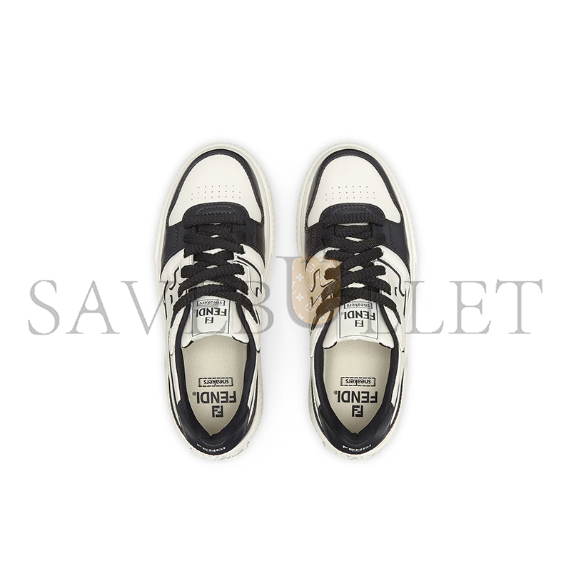 FENDI MATCH BLACK LEATHER PLATFORM LOW-TOPS 8E8571AOMNF1PYU